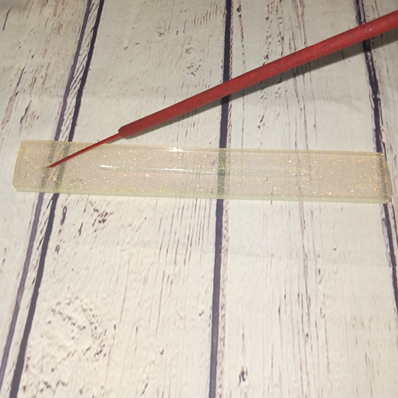 Incense Burner Tray This Listing is for the White Sparkly/Glitter Tray - Picture 3 of 5